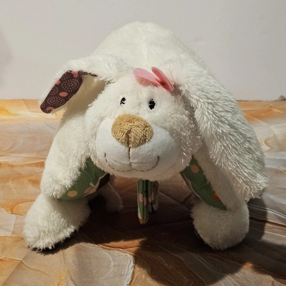 Baby Ganz Cuddly Book Bunny Plush Cloth Crinkle Activity Book BG3231
